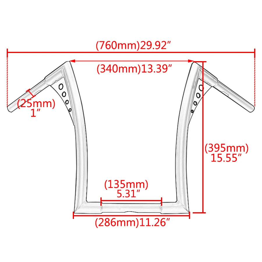 Мотоциклетные хромированные вешалки 1-1/4 &quot16&quot для руля Harley Dyna FLHT FXST Softail FLSTF Sportster