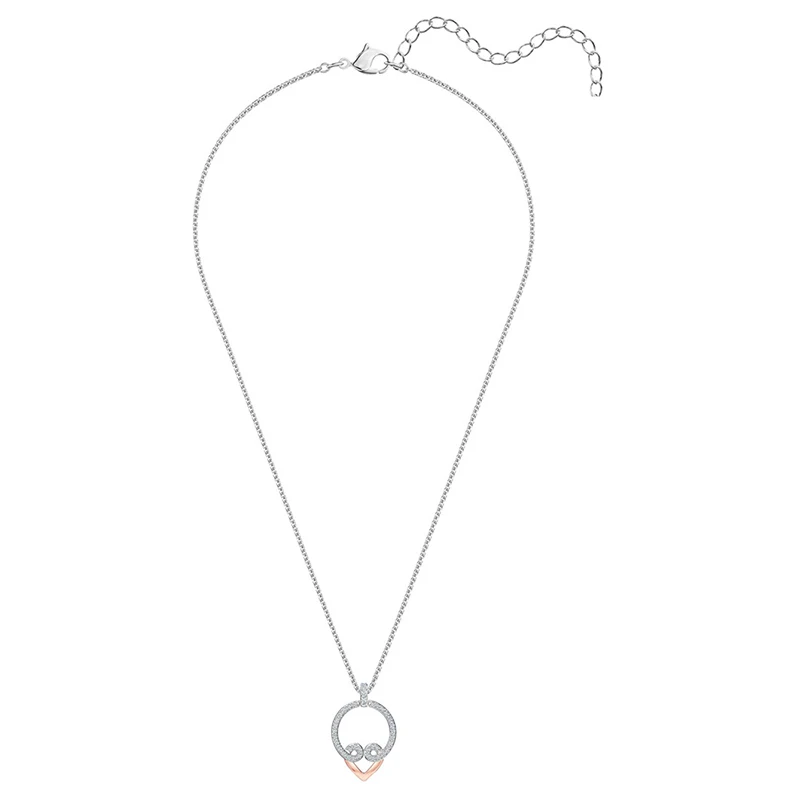 

SWA Fashion New MY HERO Necklace Shiny Heart Pattern Decoration Crystal Female for Girlfriends Best Romantic Gift
