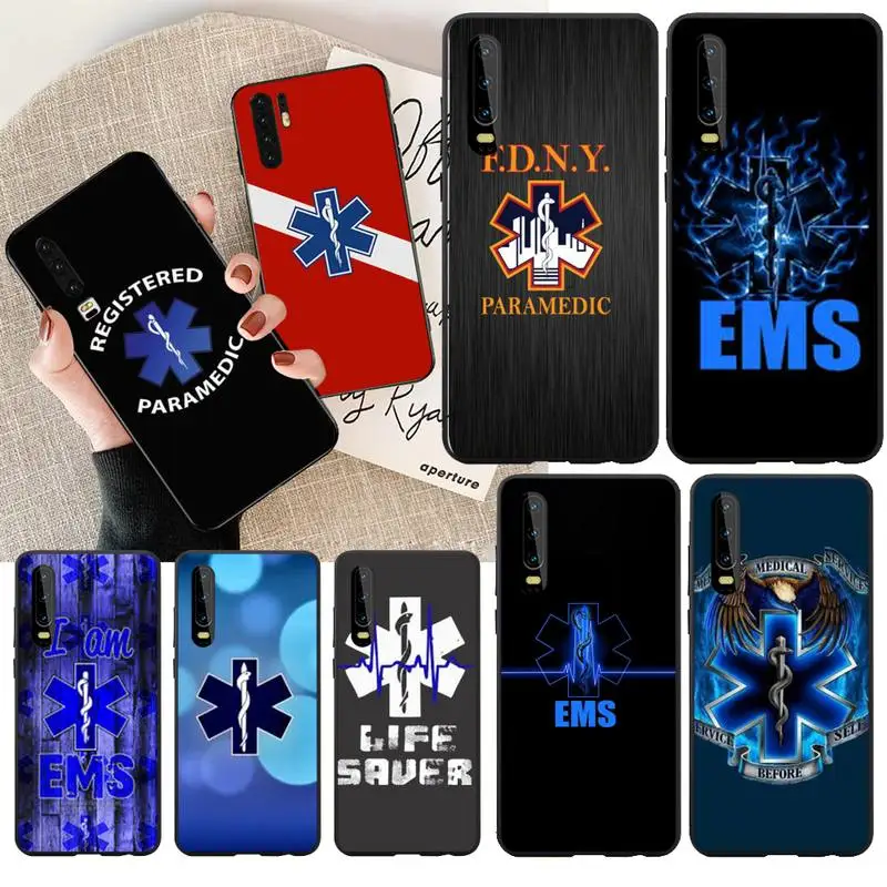 Медицинский спасательный чехол PENGHUWAN EMS черный мягкий для телефона Huawei P30 P20 Mate 20 Pro