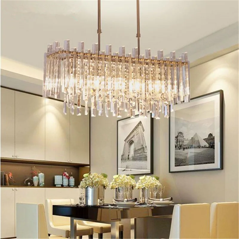 Современная роскошная хромированная хрустальная люстра для гостиной