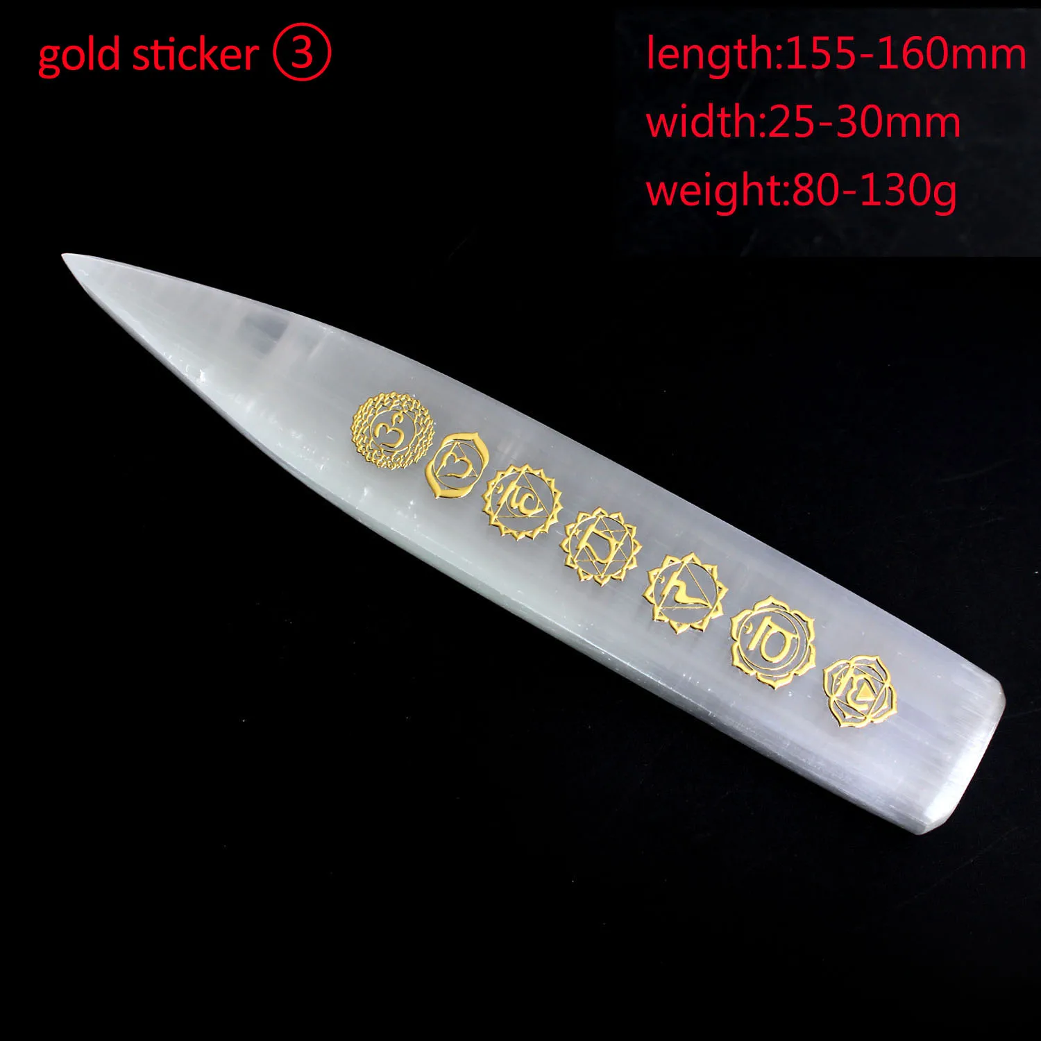 Натуральный белый селенит 7 Чакра Волшебная полированная кристаллическая