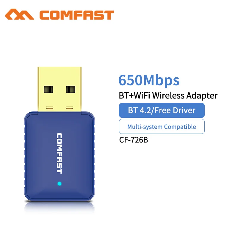 Двухдиапазонный беспроводной адаптер Wi-Fi 10p 5G USB 650 Мбит/с приемник сетевая карта