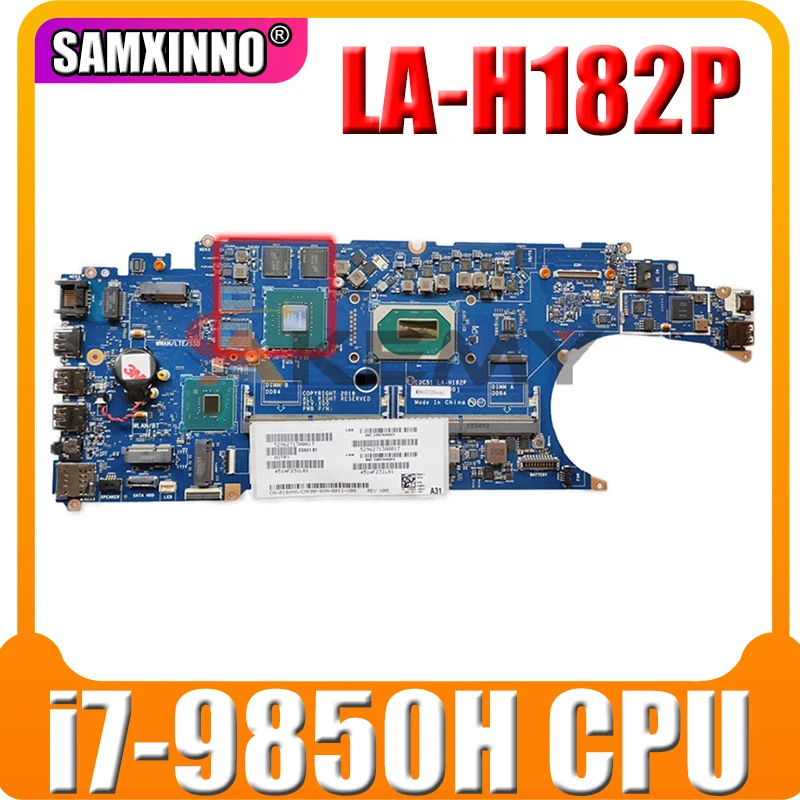 

100% working for dell 0M0K66 EDC51 LA-H182P motherboard SRFCN i7-9850h tested well