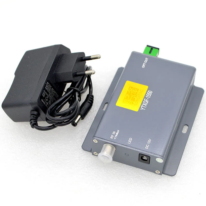 New FTTH Indoor YTXGF1550 Optical Fiber Transmitter 1550nm CATV Optical Transmitter SC/APC Connector DC12V RF input Wholesale