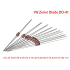 Диод Зенера DO-41 3V 100 V 3,3 V 3,6 V 3,9 V 4,3 V 4,7 V 5,1 V 5,6 V 6,2 V 6,8 V 7,5 V 8,2 V 9,1 V 10V 11V 1N4727A, шт. 1N4732A 1N4740A
