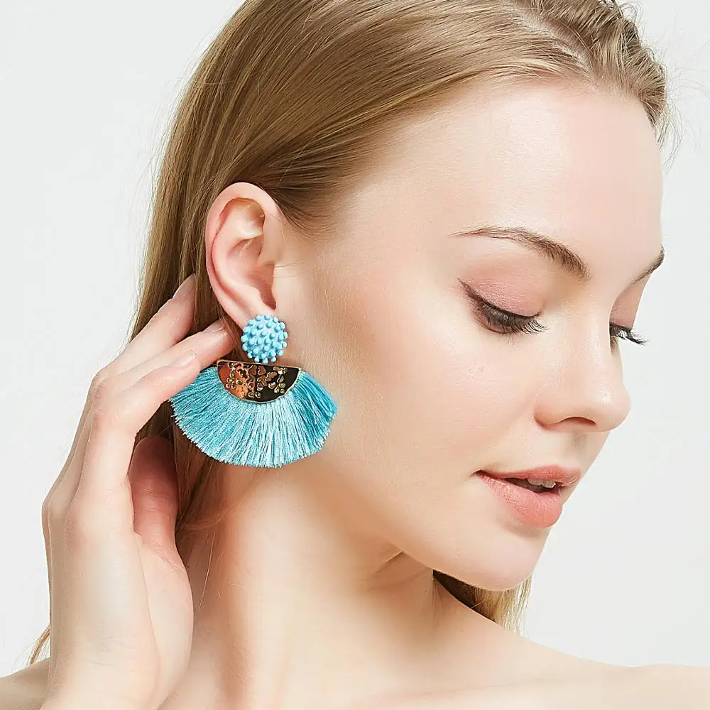 CWEEL висячие серьги с кисточками для женщин богемные массивные длинные в стиле