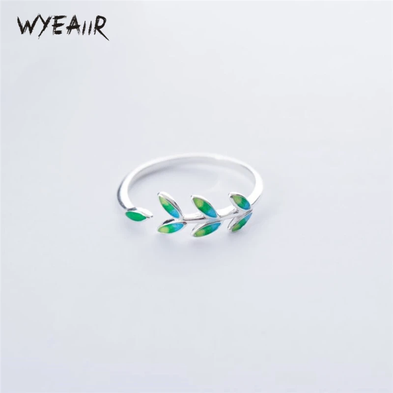 WYEAIIR зеленые листья капли глазури литературные сладкие креативные свежие Верса