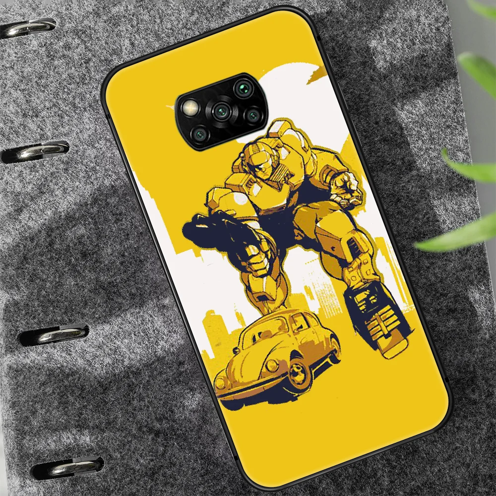

Transformers Bumblebee Phone case Cover Hull For Xiaomi Mi A2 A3 8 9 9T Note 10 Se Lite Pro black Hoesjes Tpu Shell Fashion Back