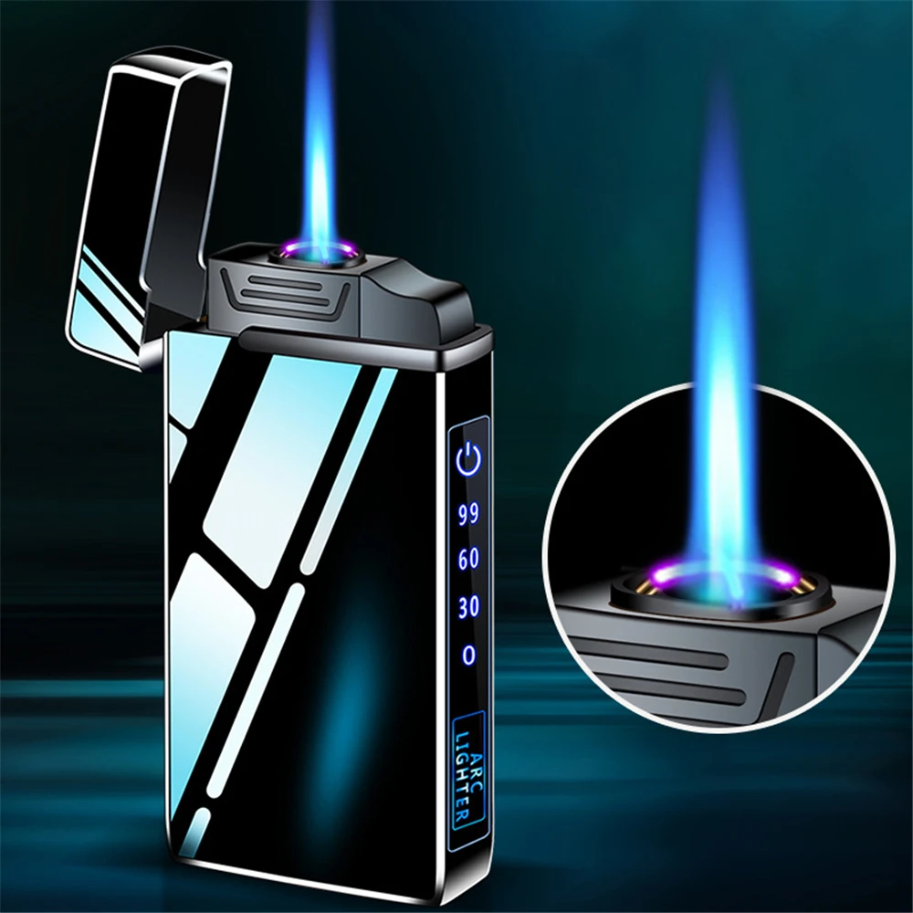 Газовая электрическая зажигалка 2 в 1 надувная Бутановая струйная с пламенем