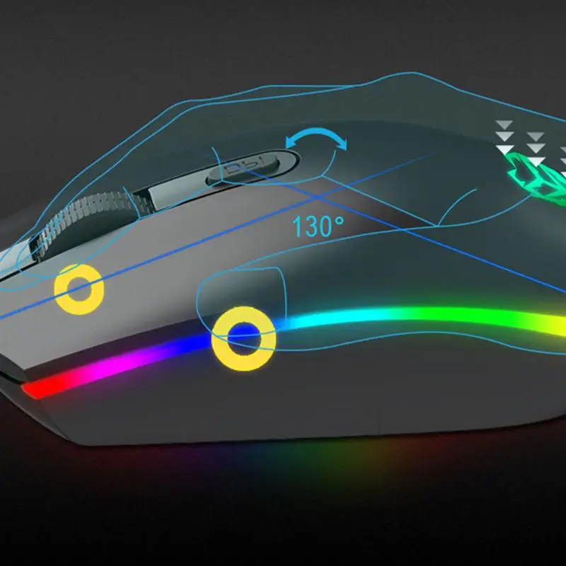 Оптическая USB Проводная мышь игровая эргономичная для компьютера черного ПК