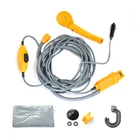 Портативная Автомойка высокого давления, набор для мытья автомобиля, электрический насос с распылителем, 12 В постоянного тока, для кемпинга, путешествий, домашних животных