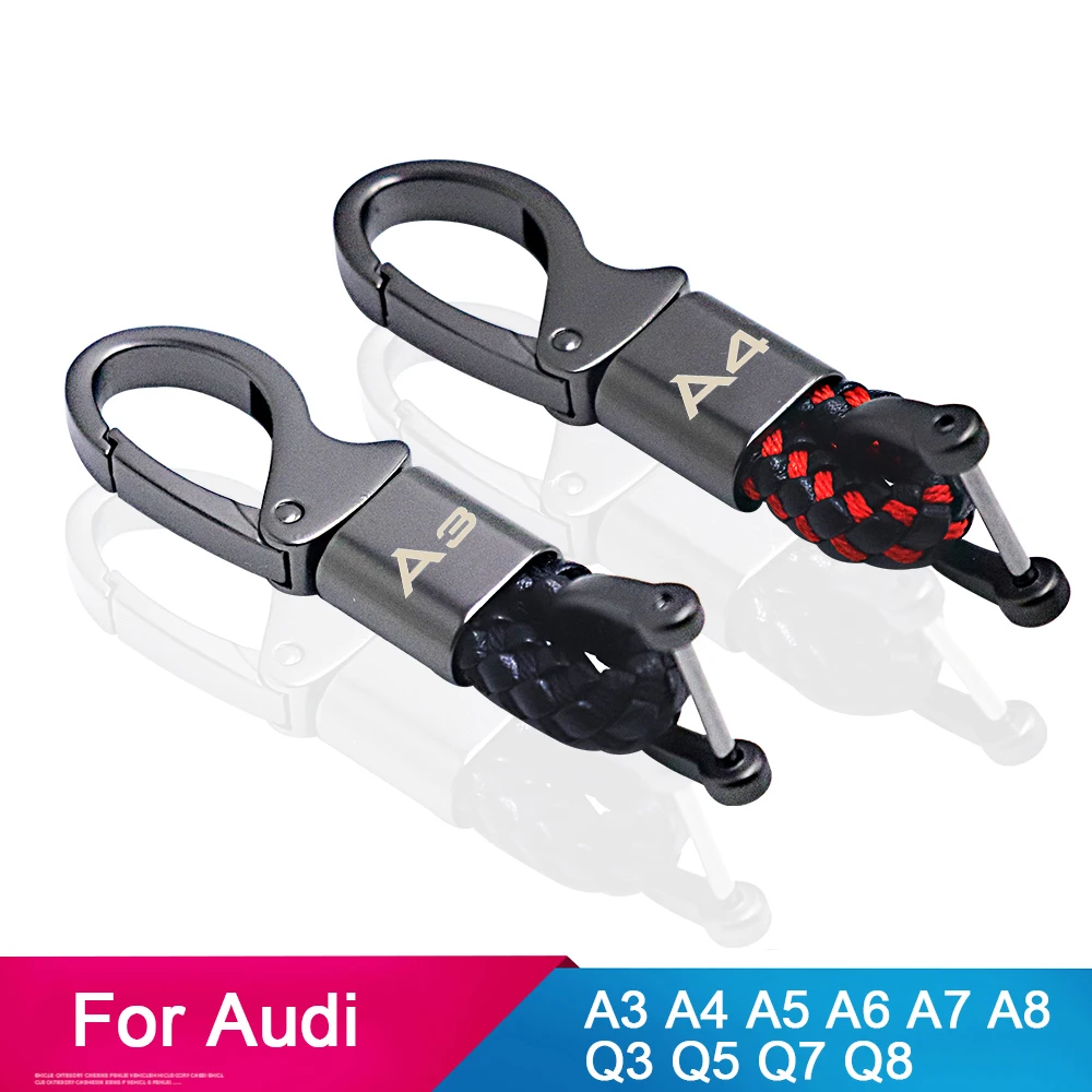 

car Key chain fiber keychain for audi a4 b6 b7 b9 a3 8l 8p 8v q3 a7 a4 b8 a6 c6 4f c7 a5 q5 q7 q8 a7 a8 Car Accessories