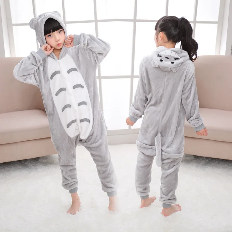 

Children Kids Animal Costume Cosplay Totoro Neighbor Halloween Anime Hooded Onesie Costumes Jumpsuit for Boy Girl Pajama