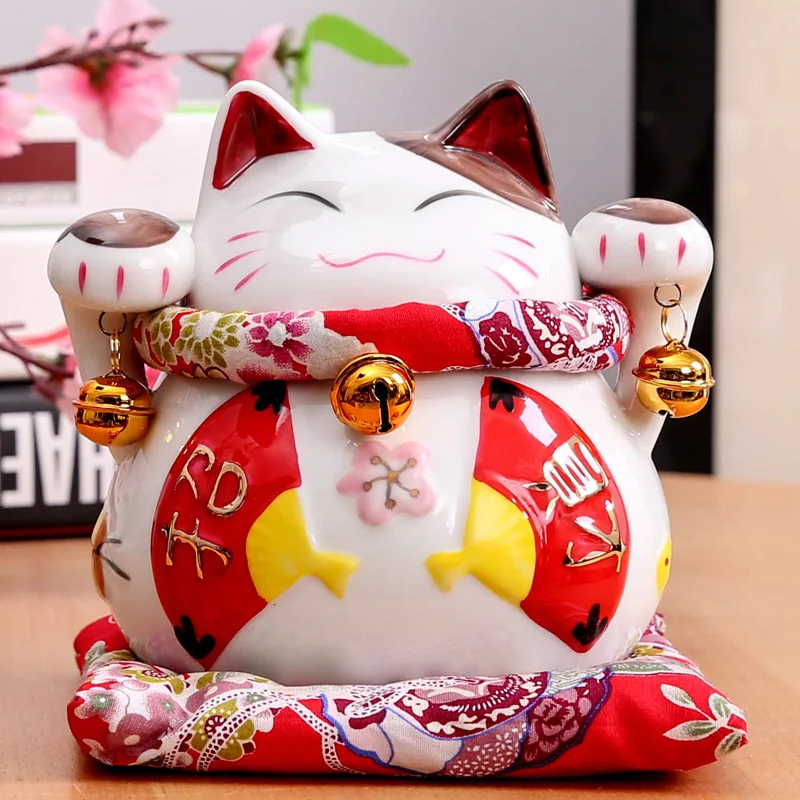 Maneki Neko керамический счастливый кот домашний декор фарфоровые декоративные