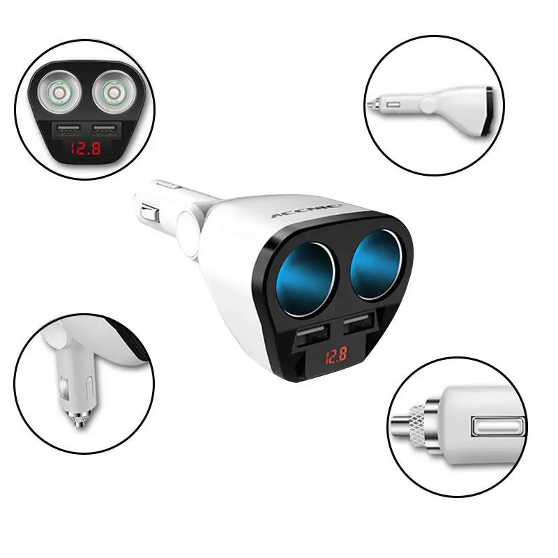 Автомобильный двойной USB адаптер для автомобильного прикуривателя 12 В/24 В