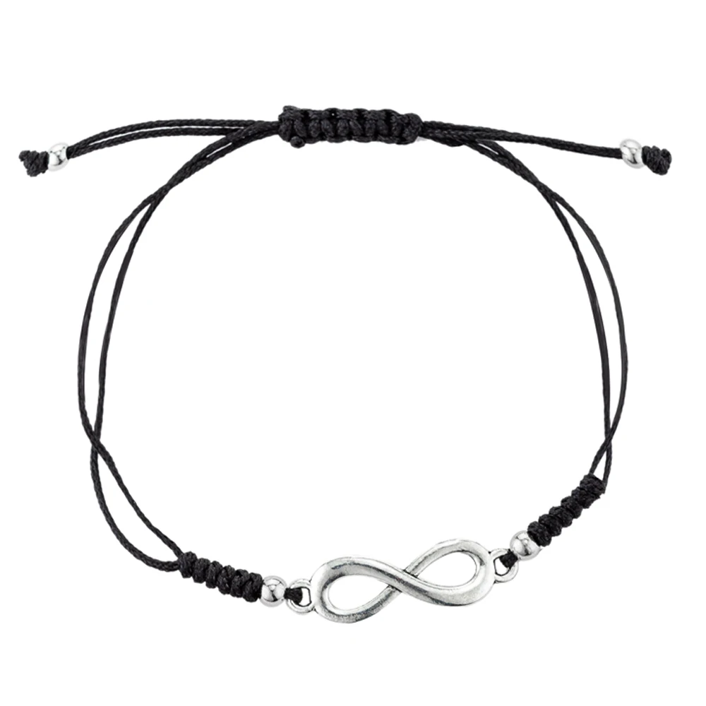 Black String Infinity Charm Bracelets for Protection Luck Handmade Thread Amulet Friendship Jewelry | Украшения и аксессуары