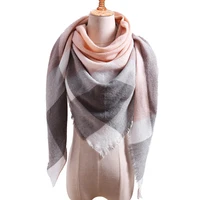 fashion winter scarf for women scarf cashmere warm plaid pashmina scarf luxury brand blanket wraps female scarves and shawls