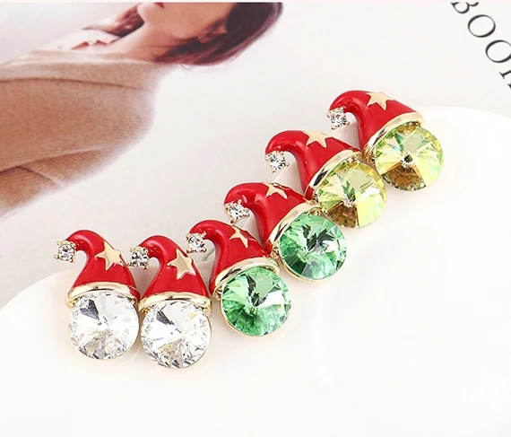 Романтический дизайн кристаллами от Сваровски на Рождество серьги для женщин