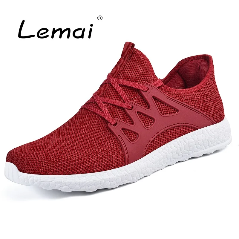 

LEMAI Size 36-47 Summer Women Sports Sneakers Comfortable Breathable Lightweight Fly Weaving Shoes Men's Casual Mesh Sneakers