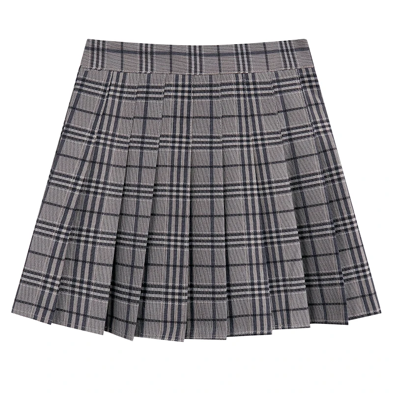 Женская плиссированная юбка Повседневная мини-юбка в клетку лето 2021 | одежда