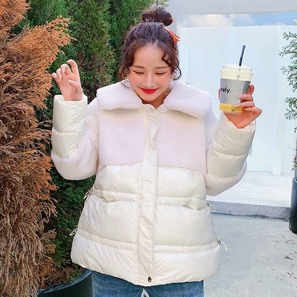 FIRSTTO 2019 стильная зимняя куртка с длинным ворсом искусственное из клееного меха