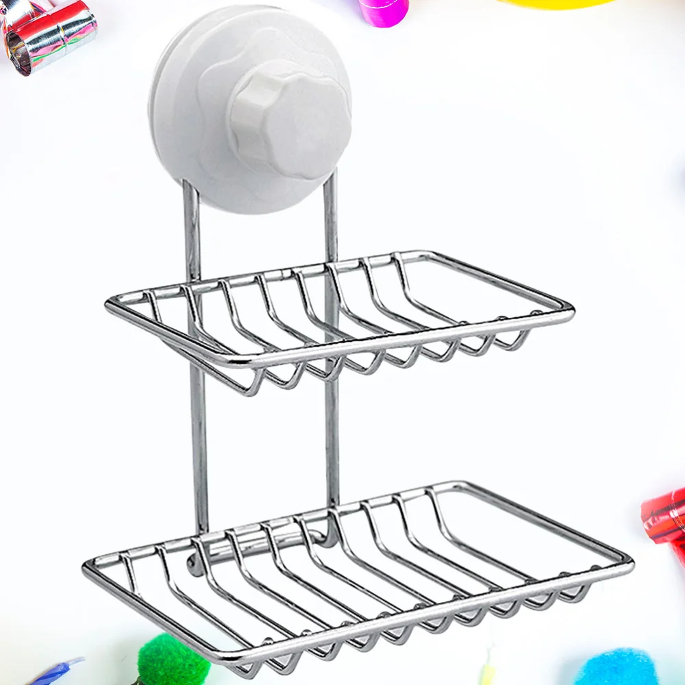 

Super Powerful Vacuum Suction Double Soap Box Soap Dish Holder Soap Sponge Holder For Shower Bathroom Tub And Kitchen