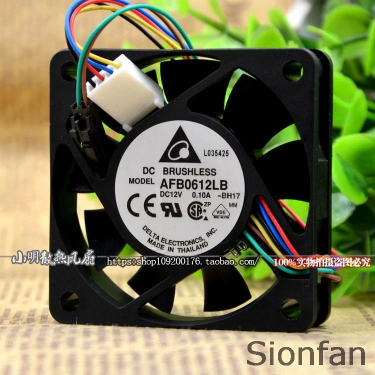 Для Дельта 6015 12V 0.10A 6 см/см в форме ручки с двумя шарами ультра-тихий 4-провод PWM