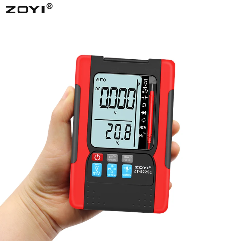 ZOYI Digital Multimeter ZT-922SE AI Voice Recognition 6000 Counts AC/DC Ohm capacitance TEMP NCV Hz Auto Range TRMS Multi tester