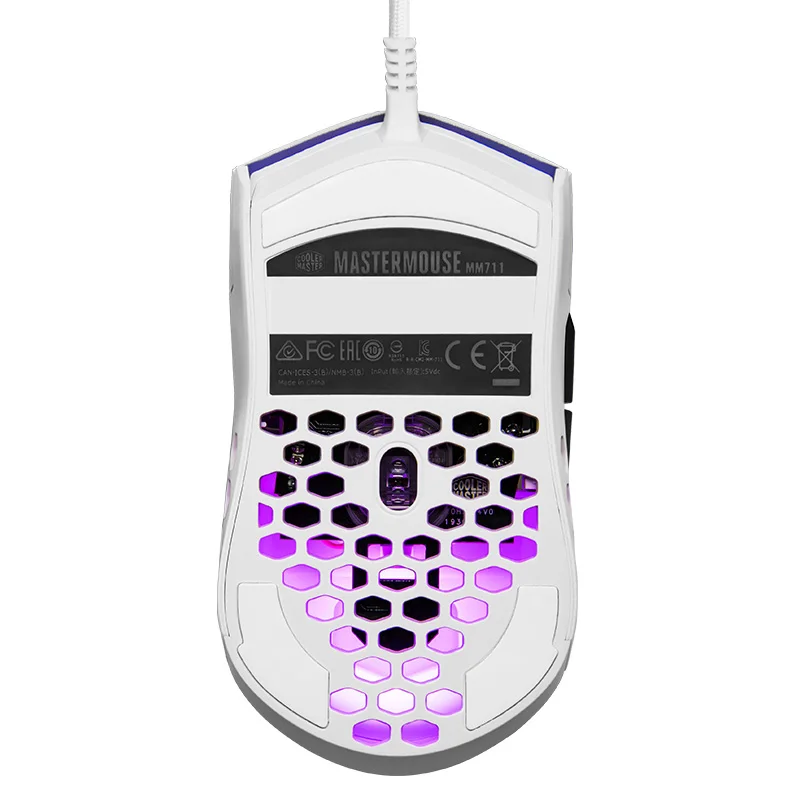 Игровая мышь Cooler Master MM711 60G с легким сотовым корпусом кабелем Ultraweave и RGB акцентами