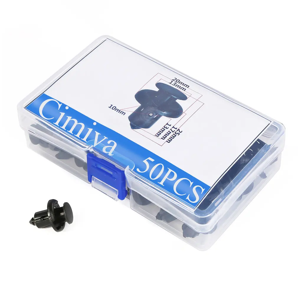 

50PCS Plastic Bumper Fastener Rivet Clips Automotive Furniture Assembly Expansion Screws Kit Auto Body Clips