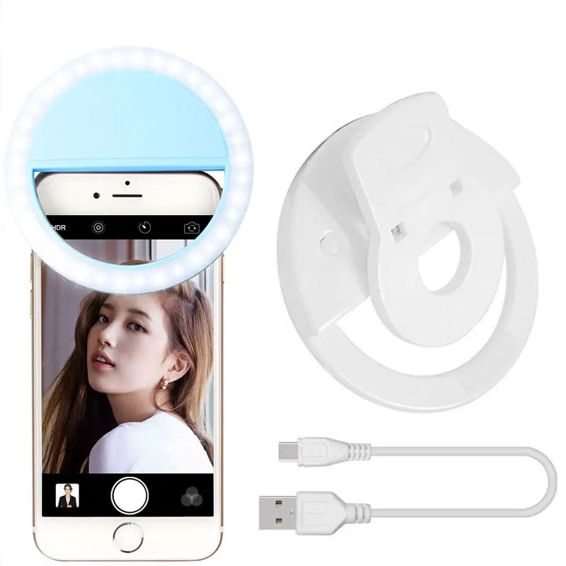 

PK12 Новый кольцевой светильник для селфи с USB-зарядкой, портативная вспышка, светодиодная камера, кольцевой светильник для селфи для телефон...