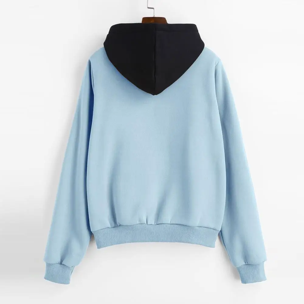 Модная Осенняя Толстовка для женщин с длинным рукавом и карманом в стиле пэчворк