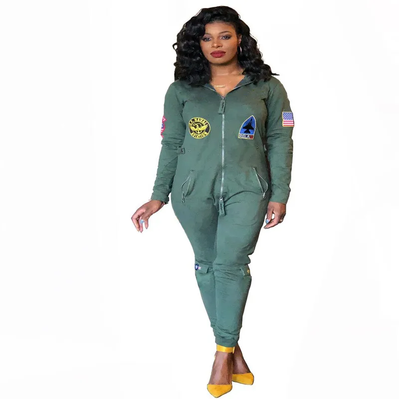 Женские Длинные Комбинезоны сексуальные комбинезоны в стиле милитари женские толстовки с капюшоном