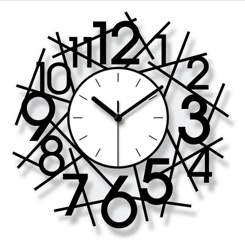 Новые Настенные часы 14 дюймов большие акриловые настенные современный дизайн