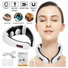 Массажер для шеи Электрический Импульсный для лечения шейного позвонка подушка для шеи массажер ФИЗИОТЕРАПЕВТИЧЕСКИЙ акупунктурный Магнитный облегчающий боль