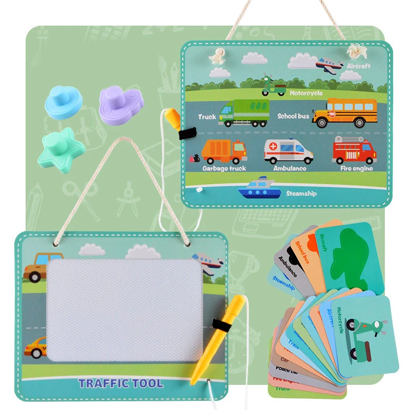 

Children Drawing Board Hangable Paint Toy Kids Educational Magnetic Graffiti Board Game Drawing White Writing Toy With Word Card