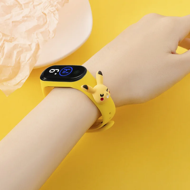 Ремешок Pikachu Pokemon для Xiaomi Mi Band 5 4 3 NFC силиконовый сменный Браслет Для ремешок из