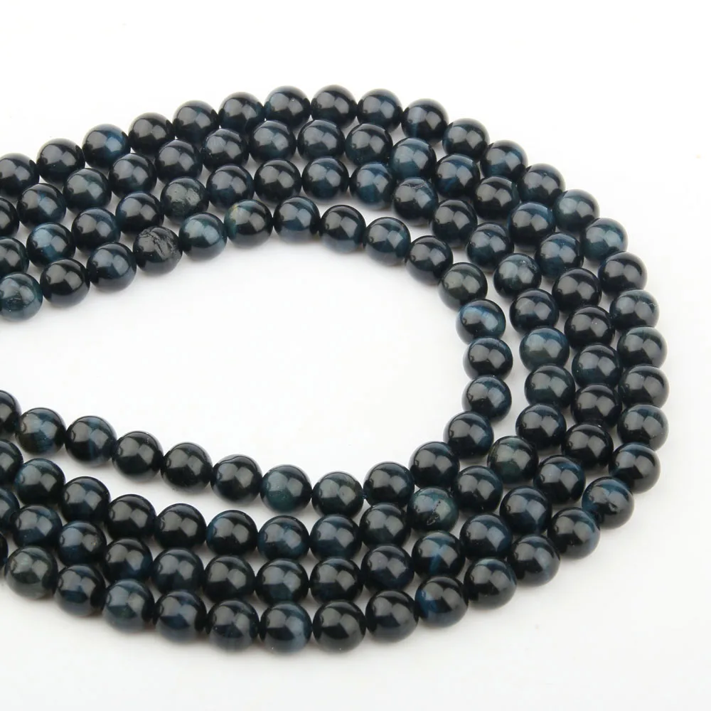 

2020 Natural Stone Loose Beads Round Shape Dark Blue Tiger Eye for Jewelry Making DIY Necklace Bracelet Accessorie 6 8 10 12mm