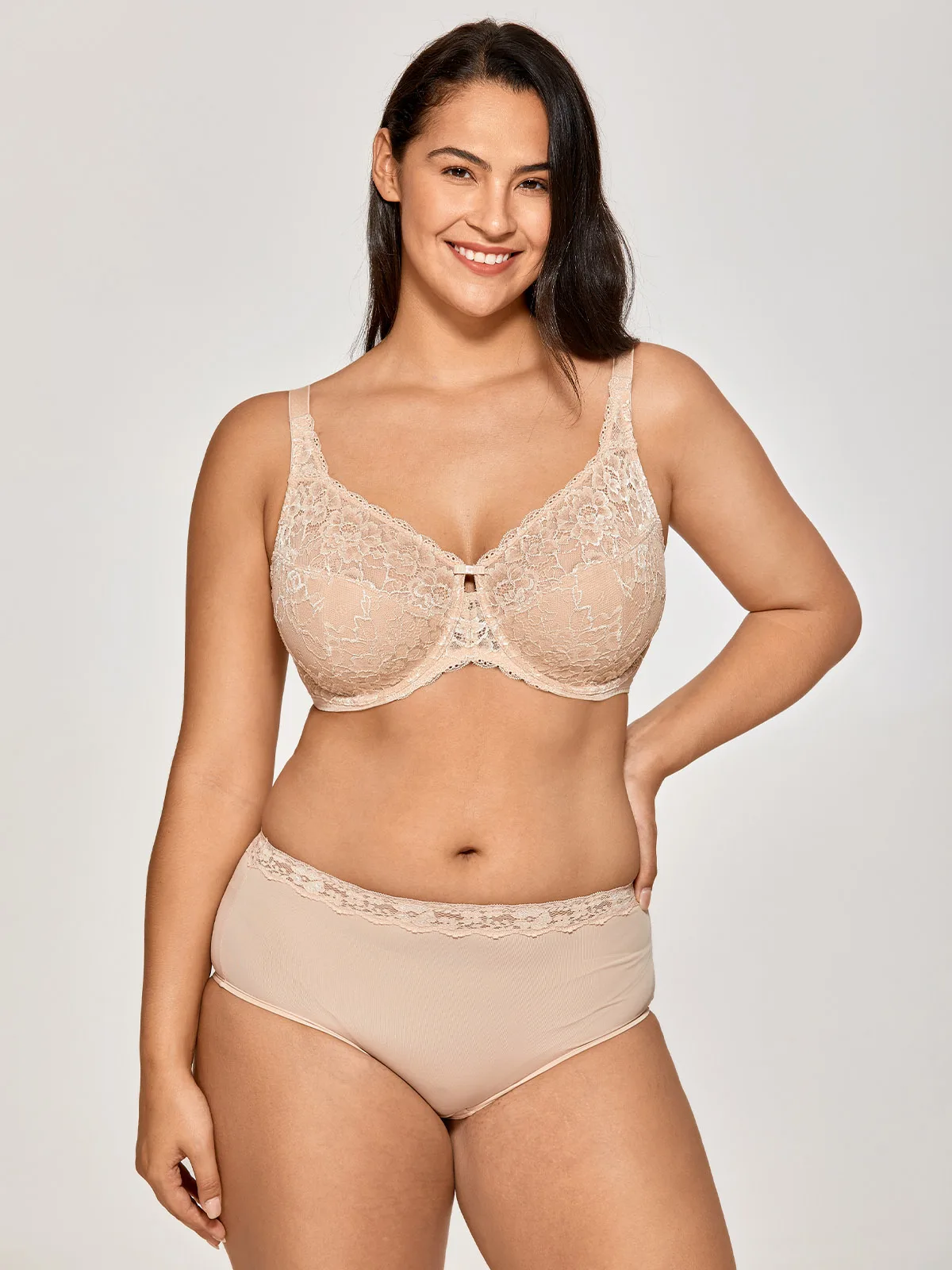 Women's Sheer Lace Unlined Underwire Full Figure Minimizer Bra Plus Size DD E F G H Cup 36 38 40 42 44