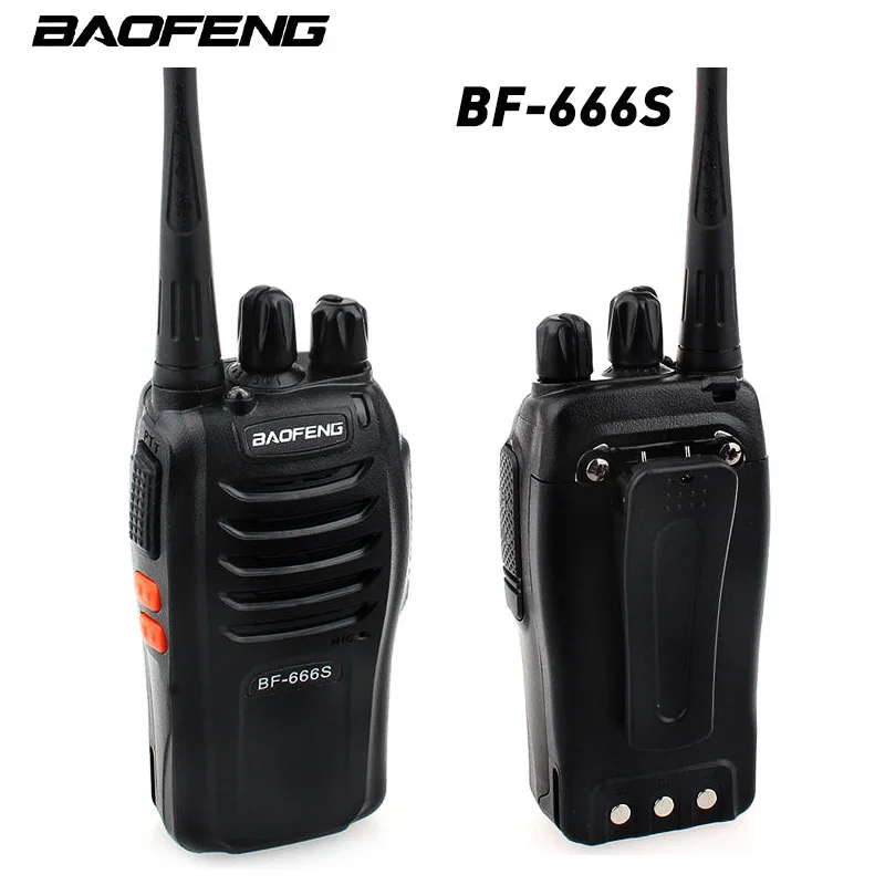 1pcs baofeng bf 666s walkie talkie radio portatil 16ch uhf 400 470mhz 2800mah bateria