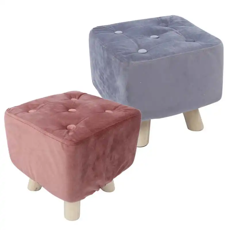 

Табурет с подставкой для ног, современный мини-стул квадратной формы, бархатный подставка для ног для дома, гостиной, спальни