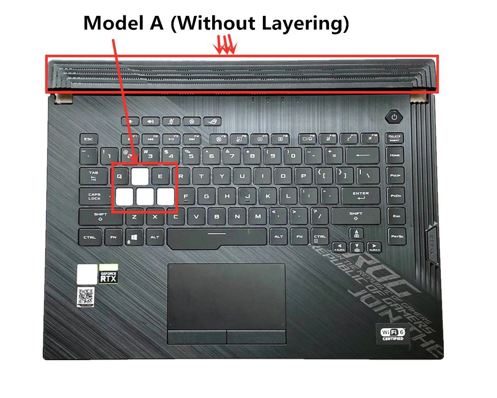 値段 ラップトップの米国モノクロ/カラフルなバックライトキーボードシェルasus Rogストリックス3プラスG531 G531 G531GT GL531 S5D S5DU