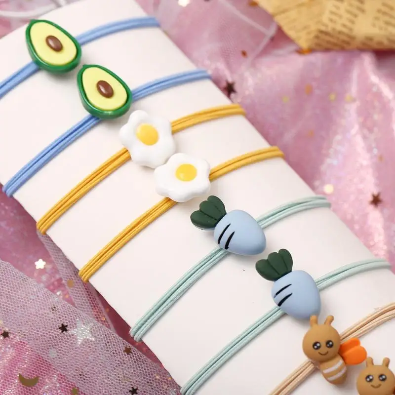 12 шт. Мультяшные эластичные резинки для волос девочек и женщин резинка с