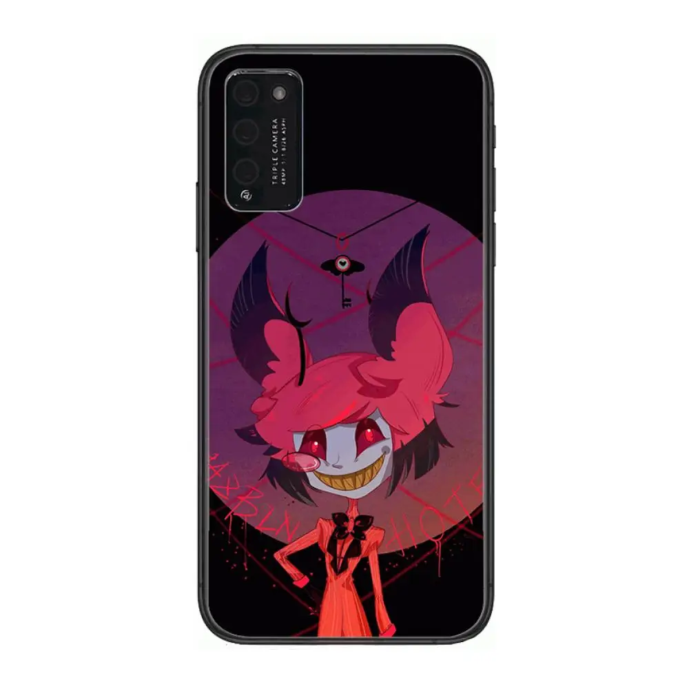 

Hazbin Hotels style Clear Phone Case For Huawei Honor 10 20 30 9 X Pro Lite V 5G RU Black Etui Coque Hoesjes Comic Fashion