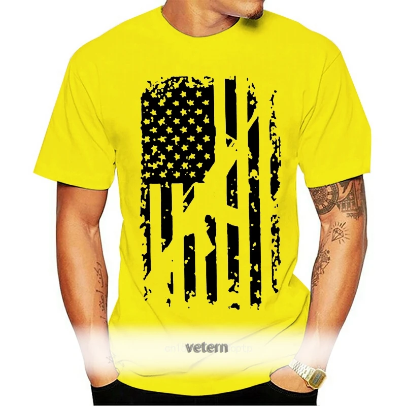 

AR15 American Flag M4 T-Shirt Mens Military Army Rifle Gun TO 5X