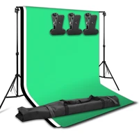photography background stand support system kit 1 63m non woven fabric backdrop 3 color for photo facebook game live shooting