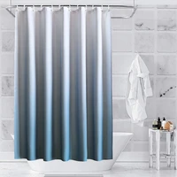 shower curtain waffle texture waterproof gradient color shower curtain set bathtub curtain shower curtain bathrooom set cortina