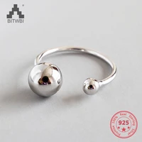 2020 new listing s925 sterling silver rings fashion charm line ball round beads for woman female eternity rings thumb jewelry