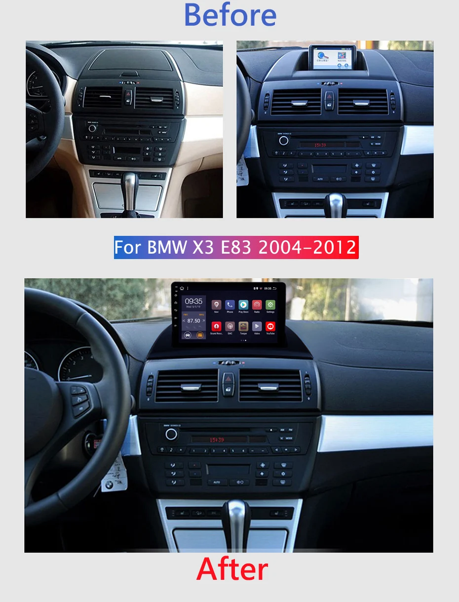 9 дюймов 2.5D IPS HD мультисенсорный экран Android 2004 2 Гб ОЗУ 32 ПЗУ NAVI с BlueTooth USB WIFI SWC для BMW