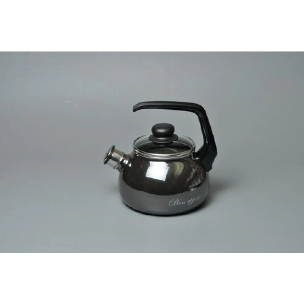 Чайник эмалированный сферический со свистком 2 л | Дом и сад